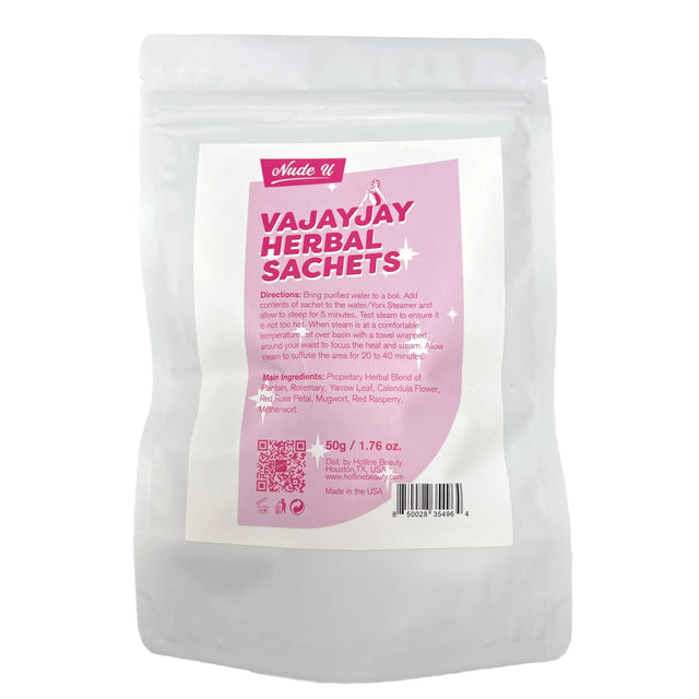 Main image of the NudeU Vajayjay Herbal Sachets. 