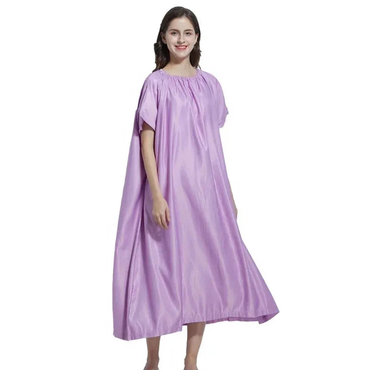 Image of the purple NudeU Yoni Steam Gown. 