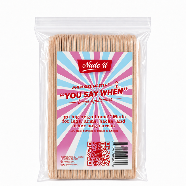 Main image of the 100-count NudeU "You Say When" Large Wax Applicators