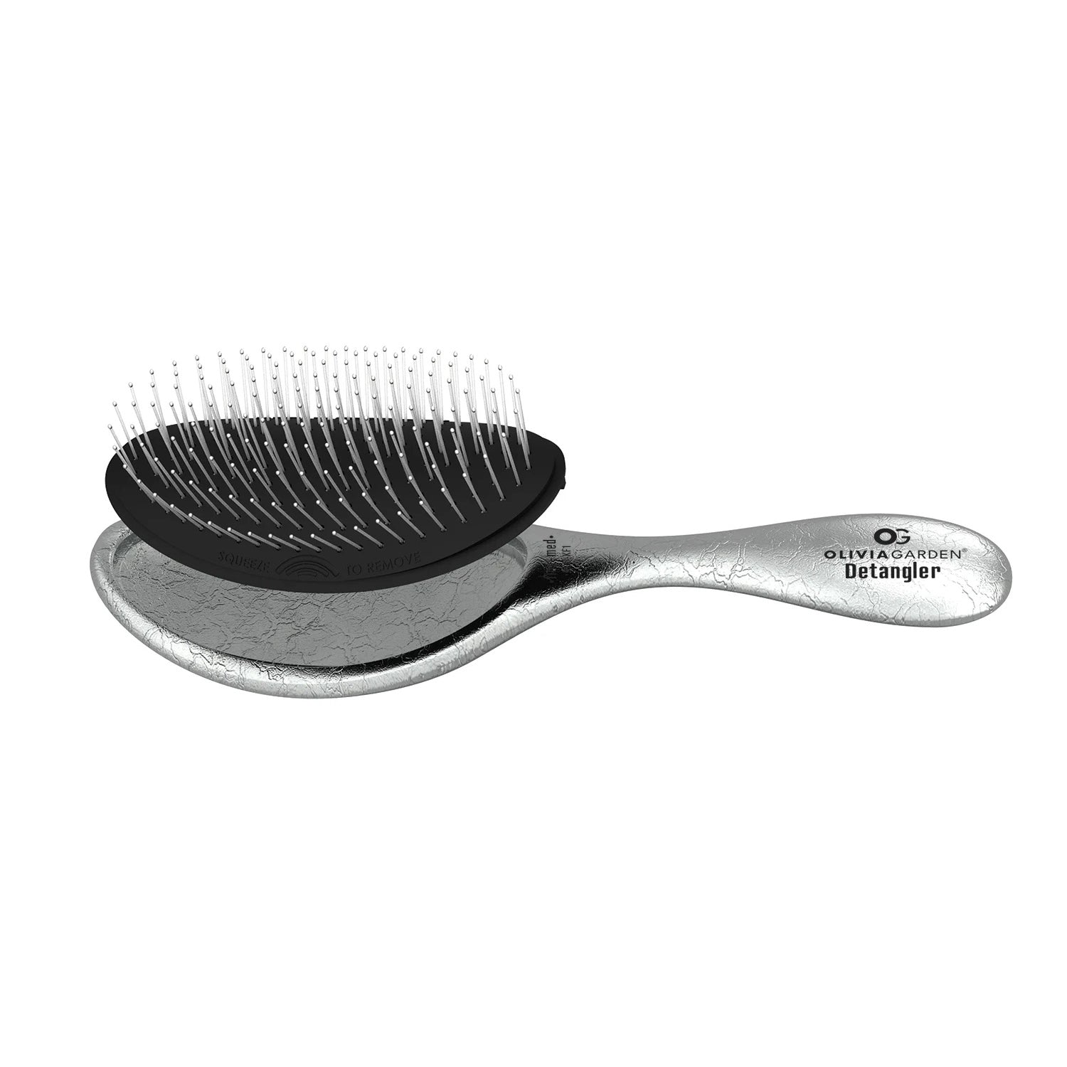The Olivia Garden detangler features a removable cushion. 