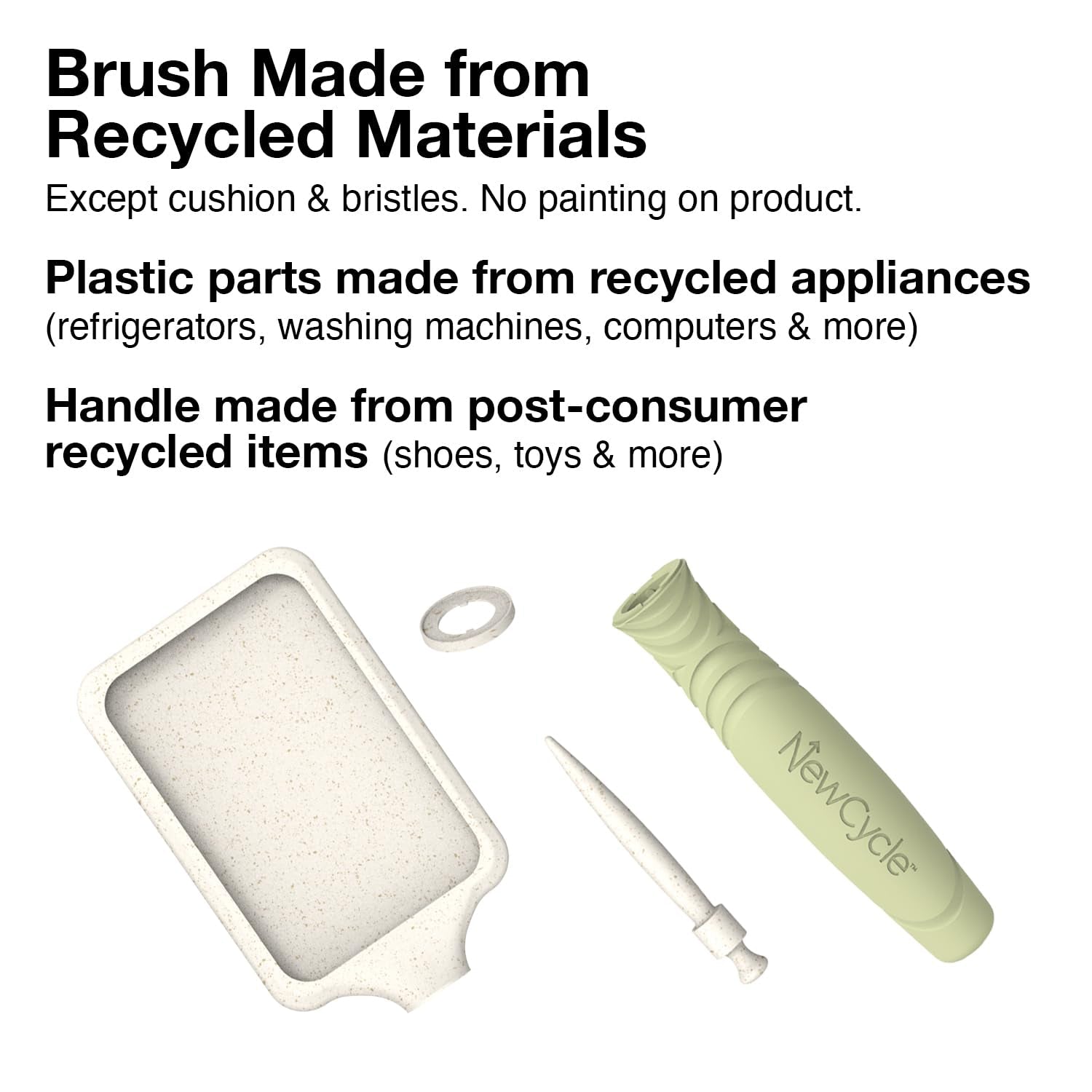 The Large Paddle brush from Olivia Garden is made from recycled materials.