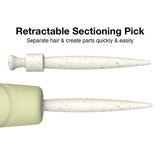 The Olivia Garden NC-VTS Vent Styler has a retractable sectioning pick. 