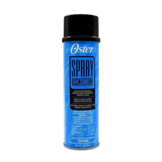 Oster spray disinfectant can on a white background
