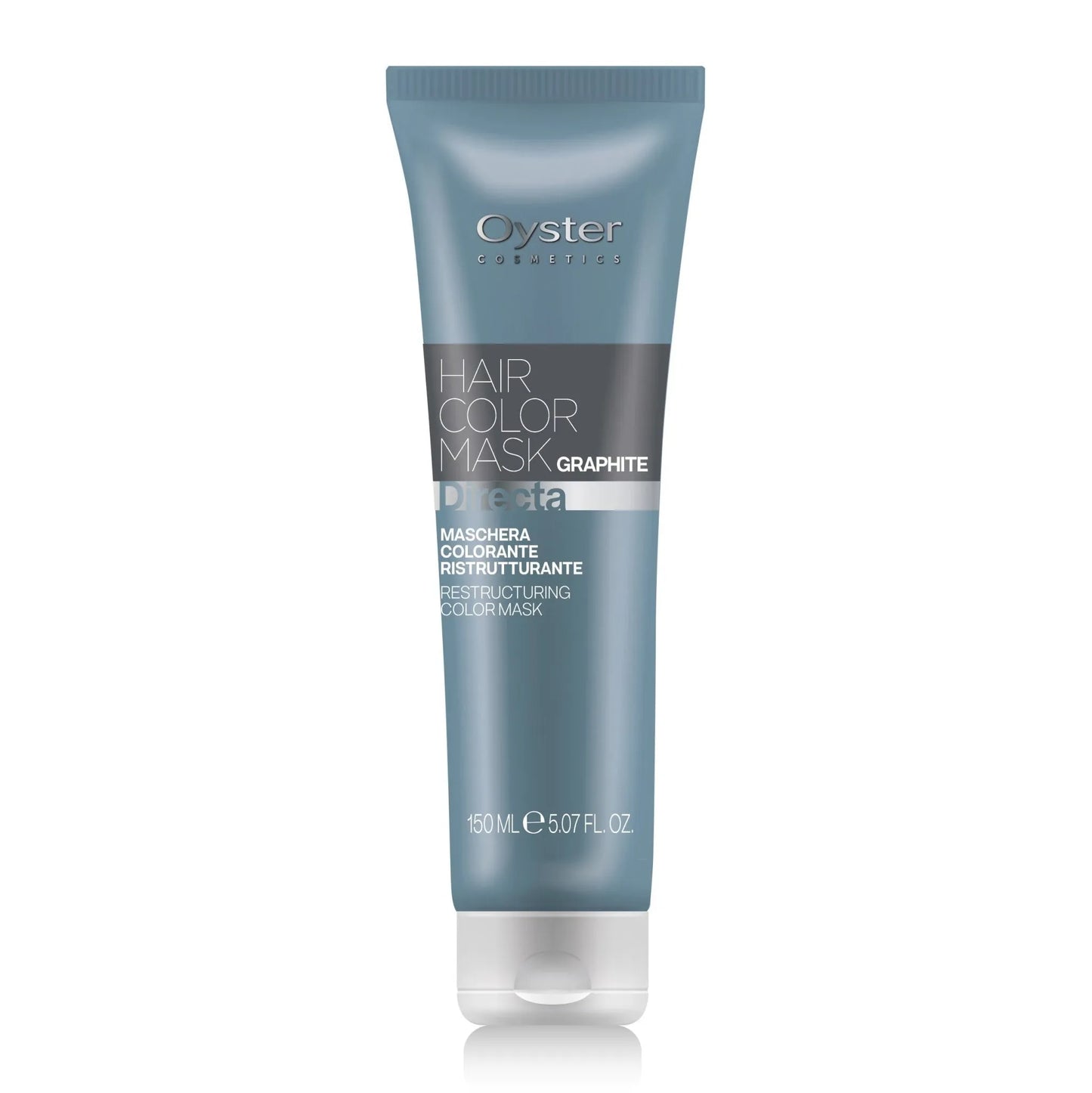 Main image of the 150 milliliter bottle of Oyster Directa Crazy Graphite Restructuring Color Mask. 