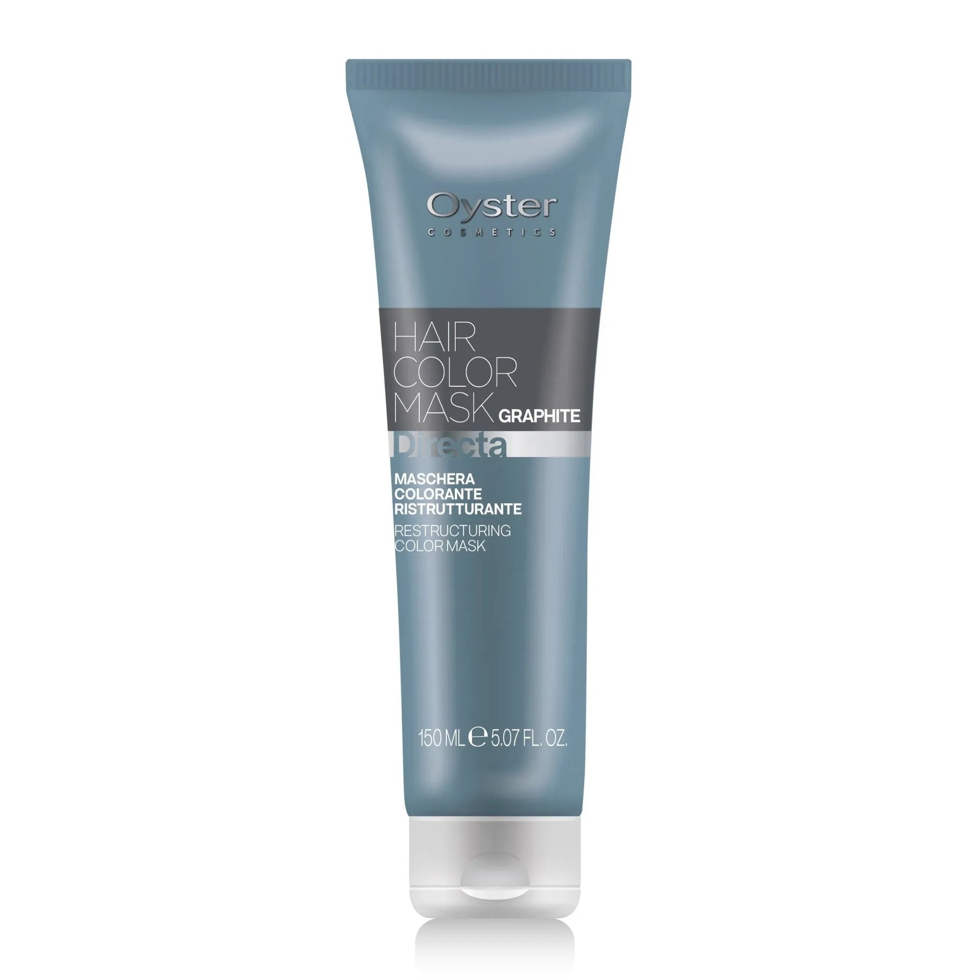 Main image of the 150 milliliter bottle of Oyster Directa Crazy Graphite Restructuring Color Mask. 