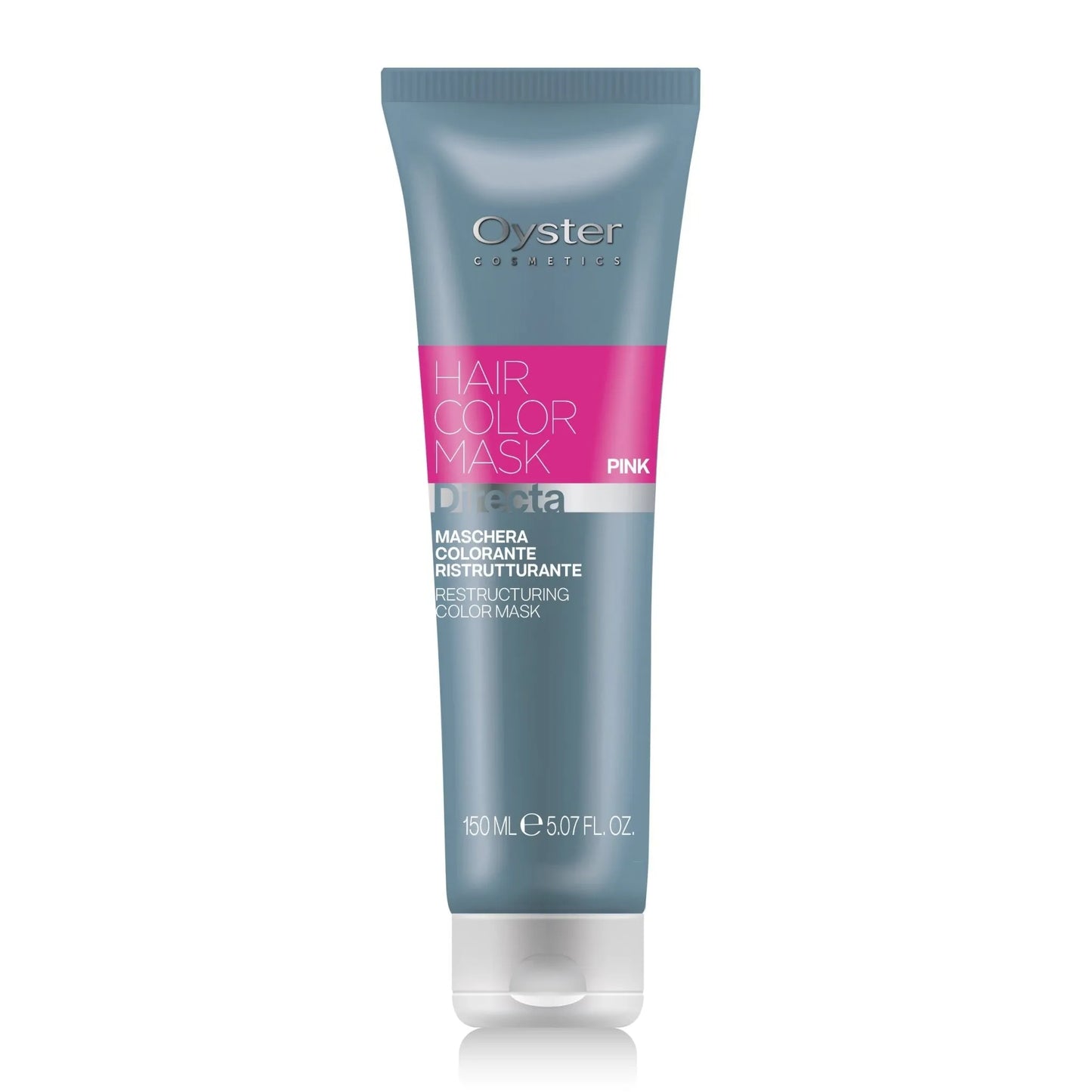 Main image of the 150 milliliter bottle of Oyster Directa Crazy Pink Restructuring Color Mask. 