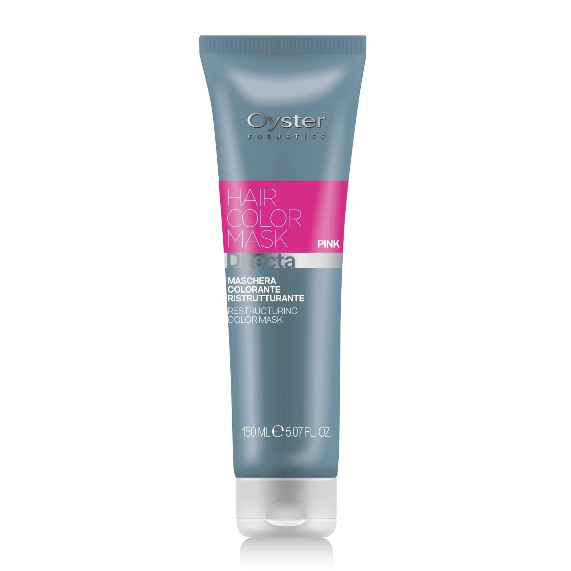 Main image of the 150 milliliter bottle of Oyster Directa Crazy Pink Restructuring Color Mask. 
