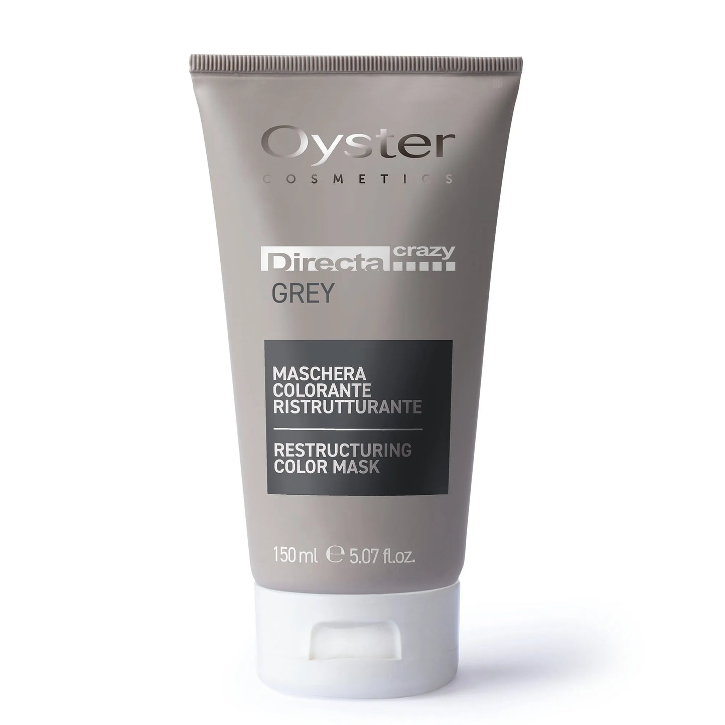 Vibrant grey shade of Oyster Directa Crazy hair color, offering a bold, temporary hue for creative and eye-catching salon color transformations.