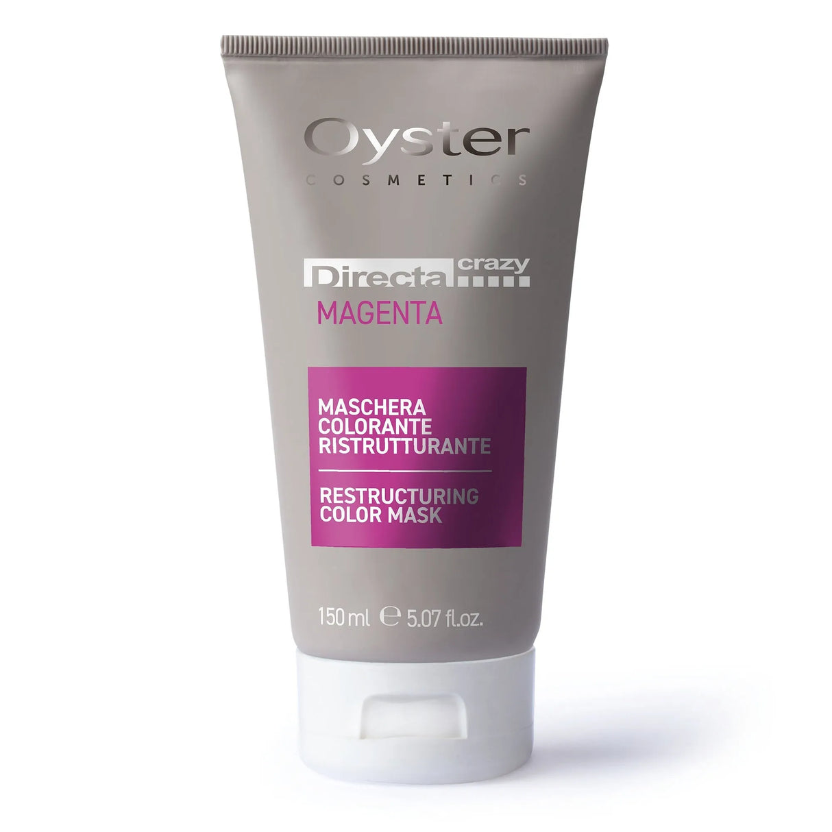 Vibrant magenta shade of Oyster Directa Crazy hair color, offering a bold, temporary hue for creative and eye-catching salon color transformations.