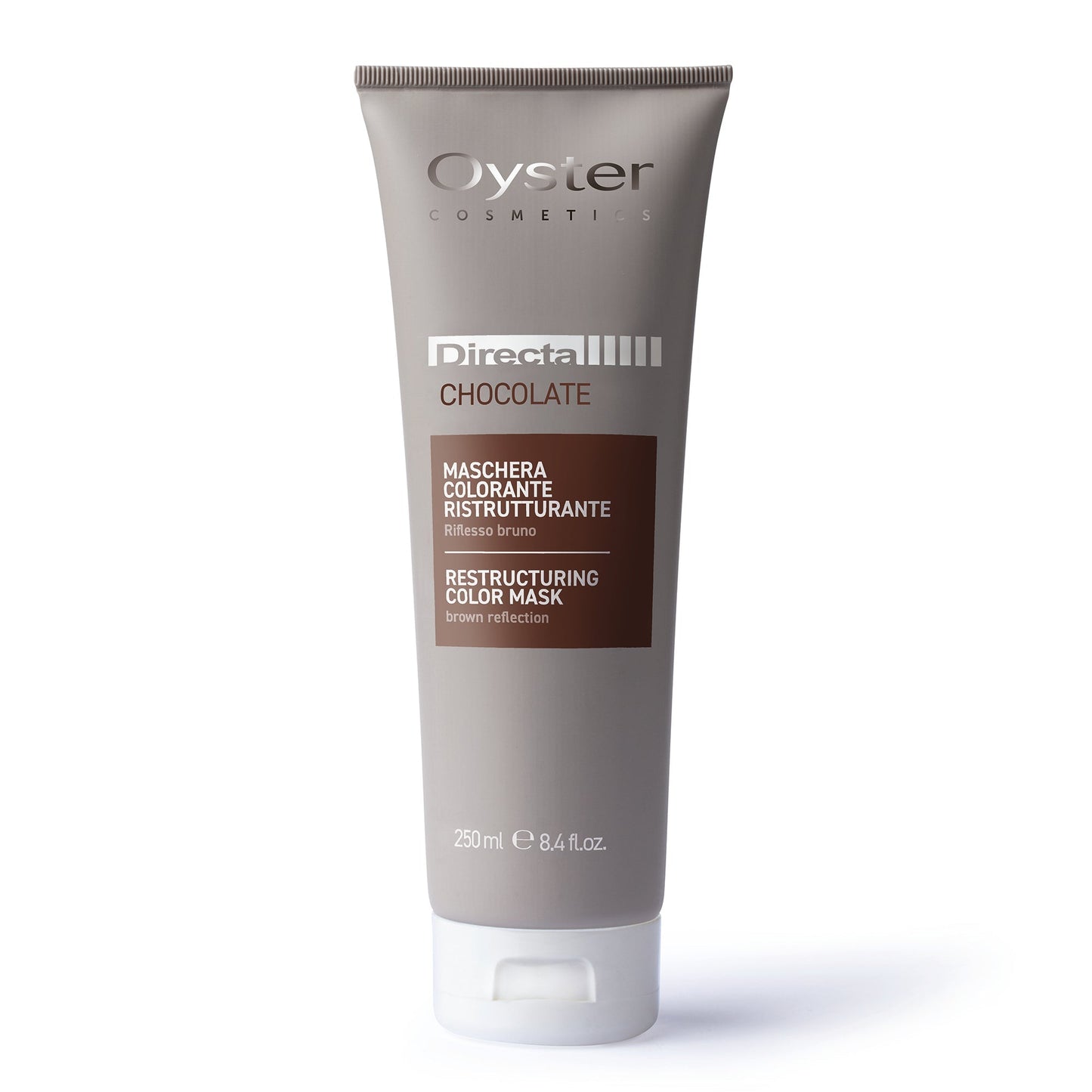 Chocolate shade of Oyster Directa hair color, offering a bold and vibrant semi-permanent color for creative salon transformations.