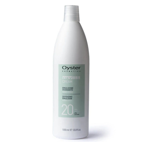 Main image of Oyster Oxy Cream Developer 20 Vol. 6% Peroxide Oxidizing Emulsion 1000 milliliter bottle. 