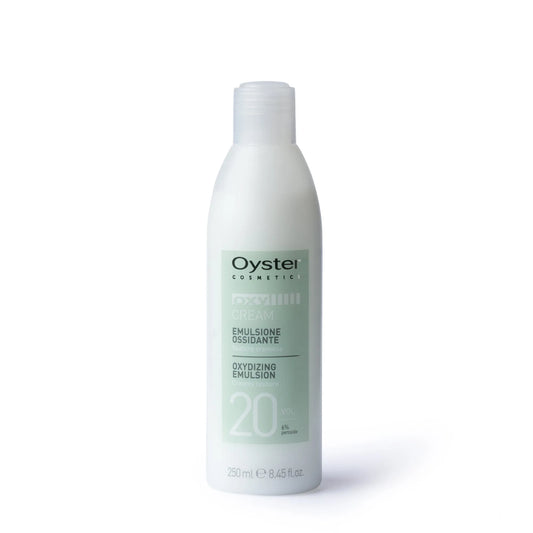 Main image of Oyster Oxy Cream Developer 20 Vol. 6% Peroxide Oxidizing Emulsion 250 milliliter bottle. 