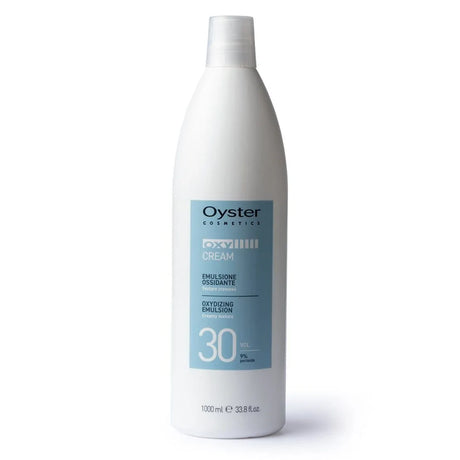 Main image of the Oyster Oxy Cream Developer 30 Vol. 9% Peroxide Oxidizing Emulsion 1000-milliliter bottle. 