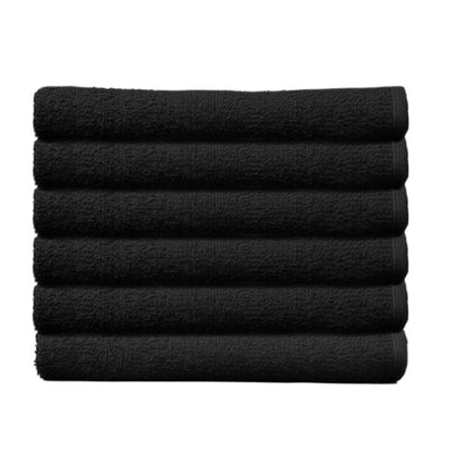 Image of the Jet Black Partex Edge Salon Towels. 