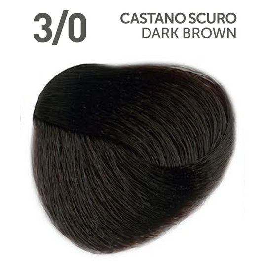 Perlacolor No Ammonia 3/0 Dark Brown Professional Hair Color 100 ml - permanent hair dye for salon use.