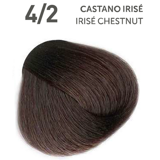 Perlacolor No Ammonia 4/2 Irise Chestnut Professional Hair Color 100 ml - permanent hair dye for salon use.