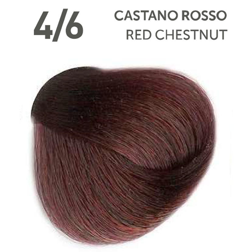 Perlacolor No Ammonia 4/6 Red Chestnut Professional Hair Color 100 ml - permanent hair dye for salon use.