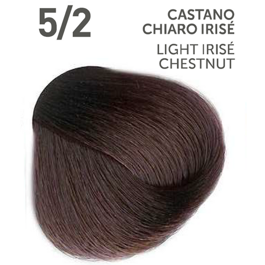 Perlacolor No Ammonia 5/2 Light Irise Chestnut Professional Hair Color 100 ml - permanent hair dye for salon use.