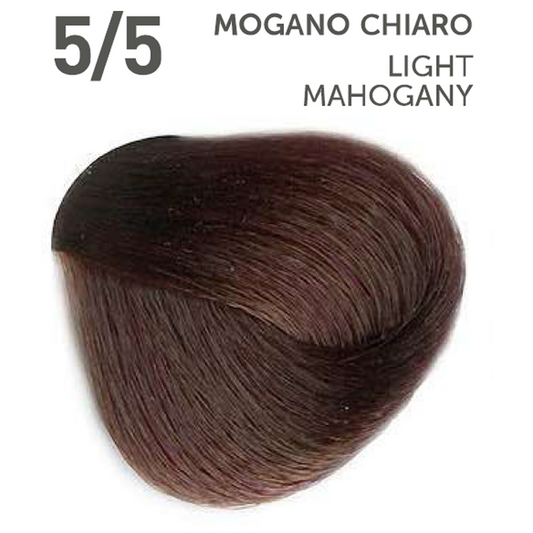Perlacolor No Ammonia 5/5 Light Mahogany Professional Hair Color 100 ml - permanent hair dye for salon use.