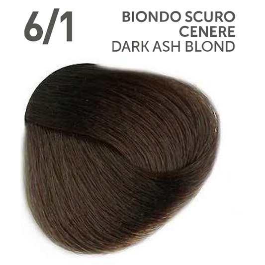 Perlacolor No Ammonia 6/1 Dark Ash Blond Professional Hair Color 100 ml - permanent hair dye for salon use.