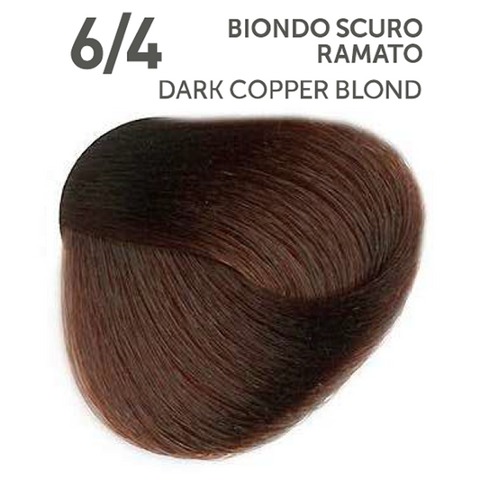 Perlacolor No Ammonia 6/4 Dark Copper Blond Professional Hair Color 100 ml - permanent hair dye for salon use.