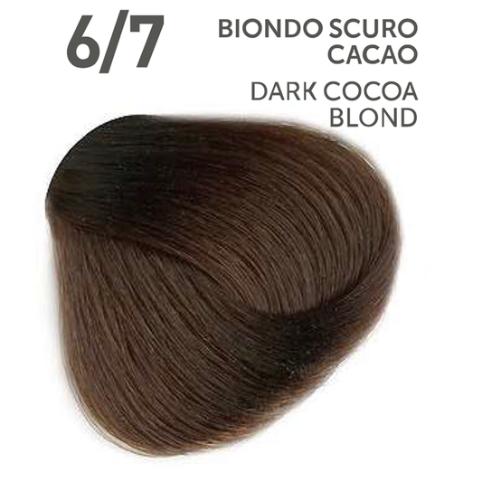 Perlacolor No Ammonia 6/7 Dark Cocoa Blond Professional Hair Color 100 ml - permanent hair dye for salon use.
