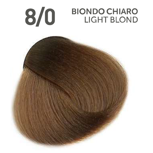 Perlacolor No Ammonia 8/0 Light Blond Professional Hair Color 100 ml - permanent hair dye for salon use.