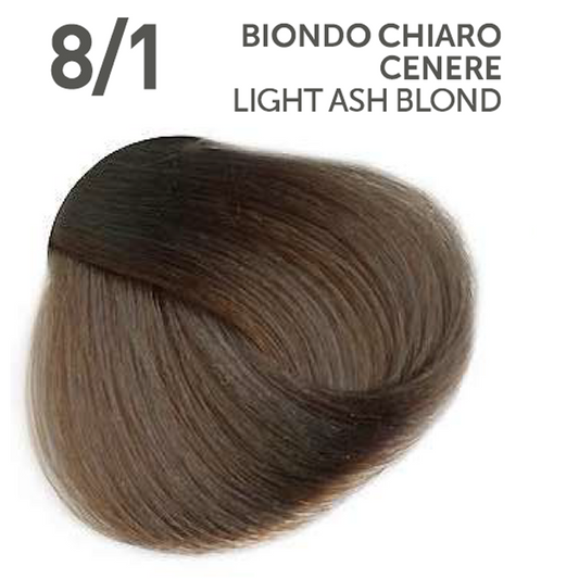 Perlacolor No Ammonia 8/1 Light Ash Blond Professional Hair Color 100 ml - permanent hair dye for salon use.