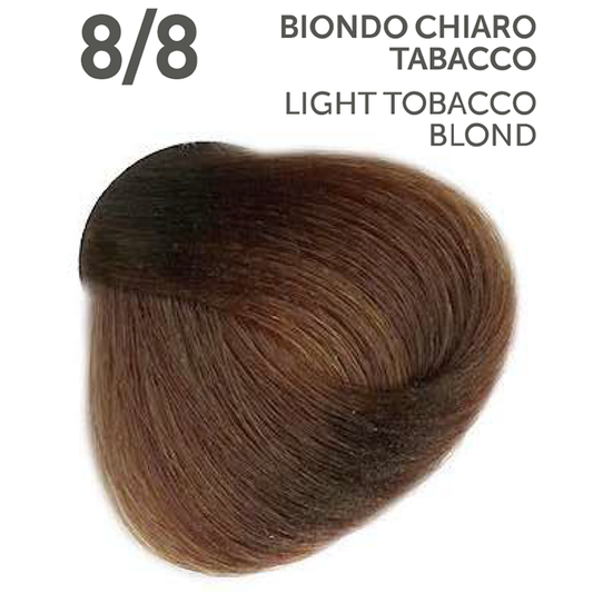 Perlacolor No Ammonia 8/8 Light Tobacco Blond Professional Hair Color 100 ml - permanent hair dye for salon use.