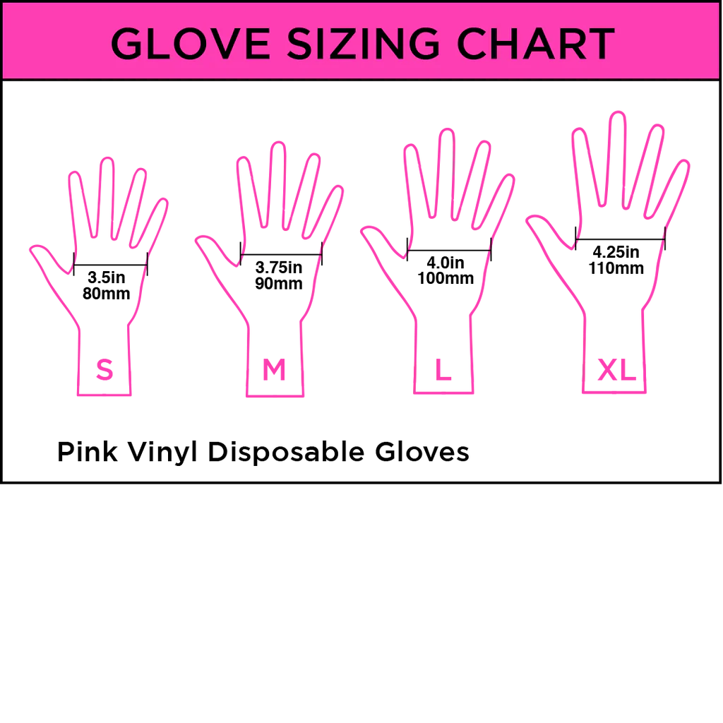 Pink Vinyl Gloves | Medium | 100 Pack | 109DG-M | COLORTRAK Foil COLORTRAK 