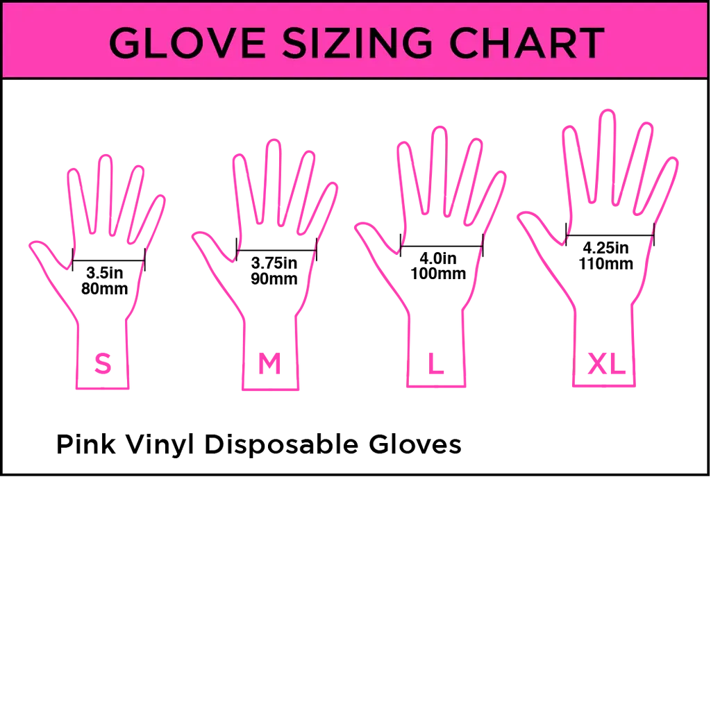 Pink Vinyl Gloves | Small | 100 Pack | 109DG-S | COLORTRAK Foil COLORTRAK 