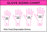 Pink Vinyl Gloves | Small | 100 Pack | 109DG-S | COLORTRAK Foil COLORTRAK 