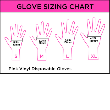 Pink Vinyl Gloves | Small | 100 Pack | 109DG-S | COLORTRAK Foil COLORTRAK 