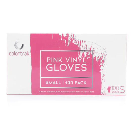 Pink Vinyl Gloves | Small | 100 Pack | 109DG-S | COLORTRAK Foil COLORTRAK 