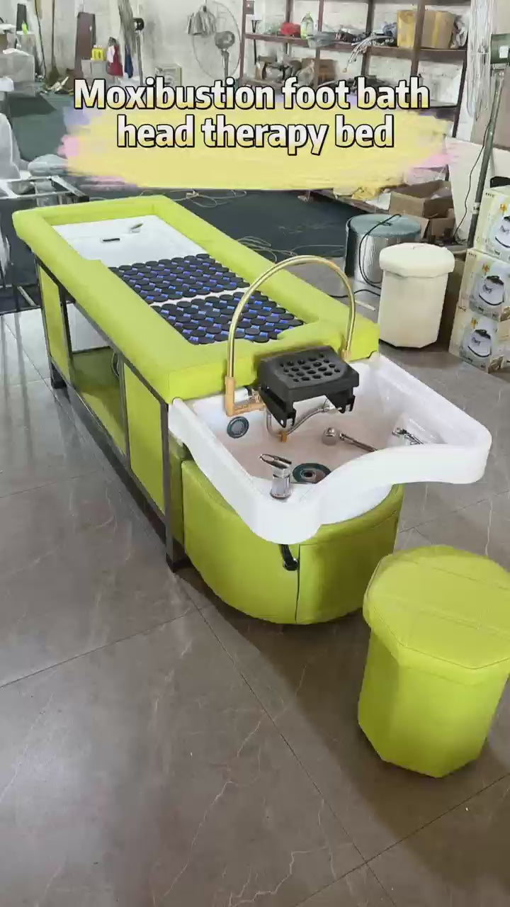 SSW 611-4 Japanese Head Spa Massage Bed - Plumbed