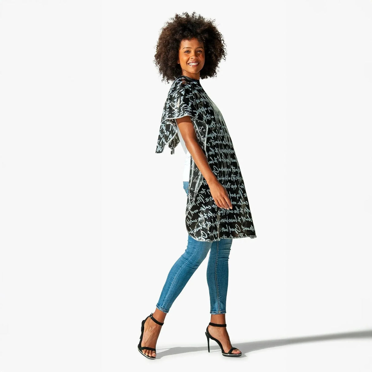 Secret Messages | Shampoo Cape | 392 | BETTY DAIN HAIR COLORING ACCESSORIES BETTY DAIN Black 