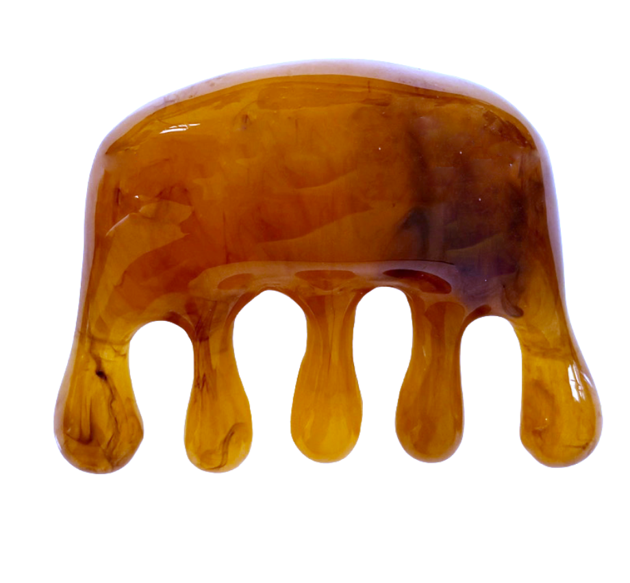 Main image of the SSW Resin Wide Tooth Gua Sha Comb & Scalp Massager. 