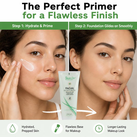 Images shows the features of the Step 4 Skin Spa Daily Moisturizer