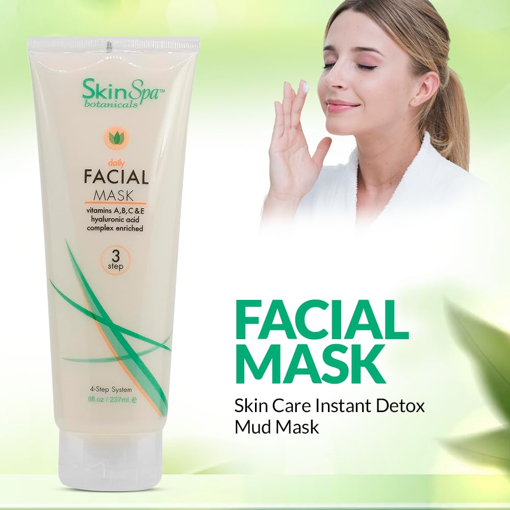 Images shows features of the Skin Spa Daily Facial Mud Mask