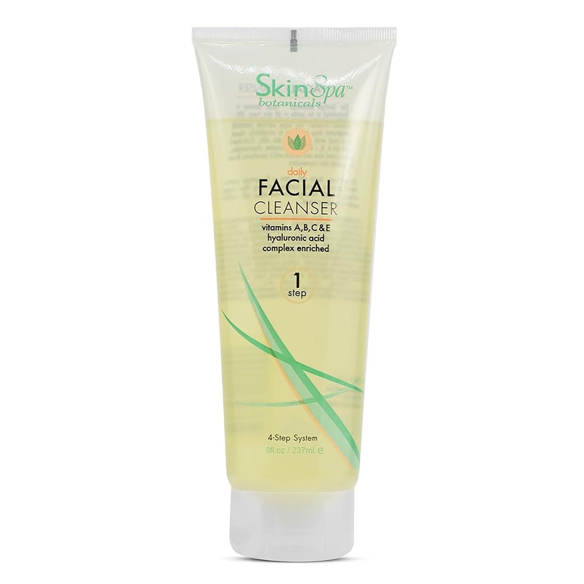 Image of the 8 fluid ounce bottle of Skin Spa Daily Facial Cleanser. 