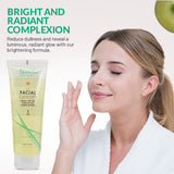 The image shows the features of the Skin Spa Daily Facial Cleanser. 
