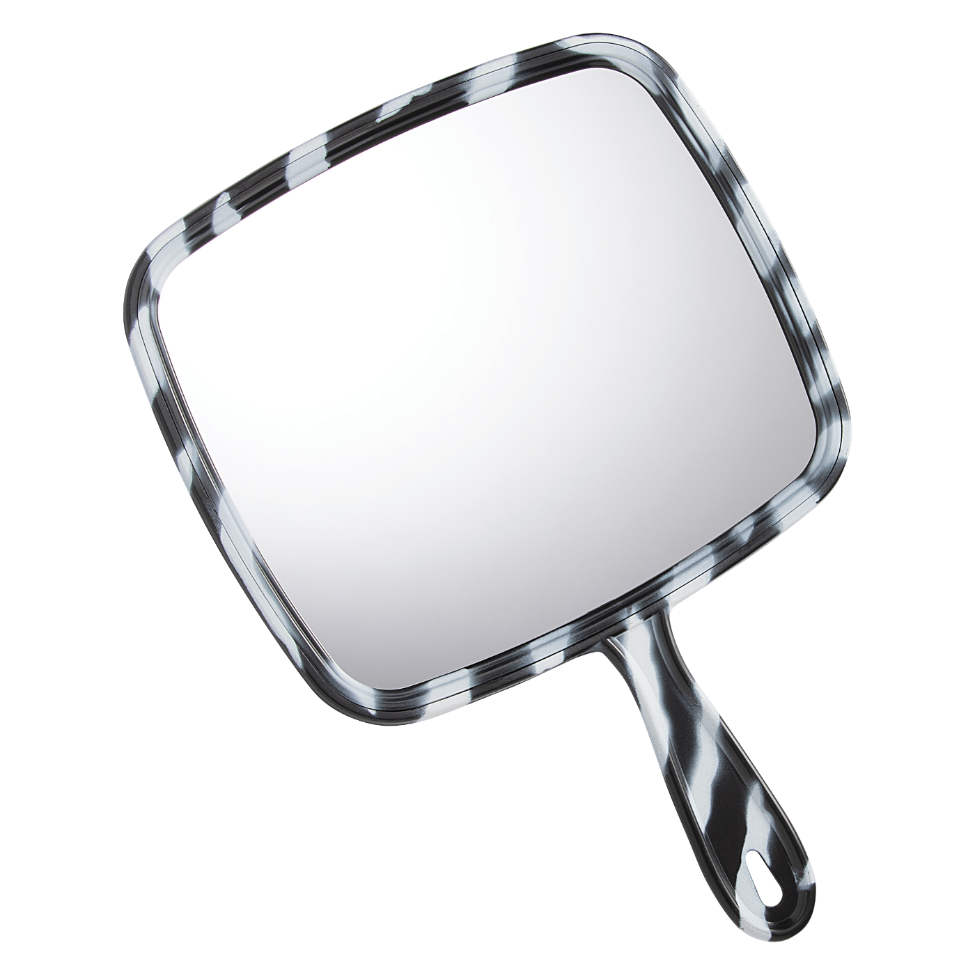 Main image of the zebra-print Soft 'N Style Jumbo Hand Mirror. 