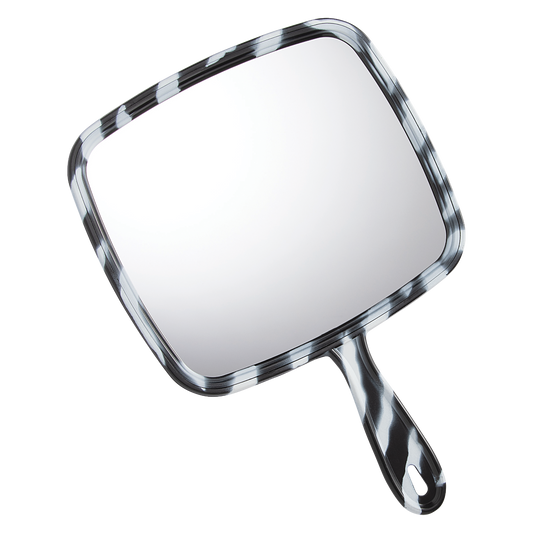 Main image of the zebra-print Soft 'N Style Jumbo Hand Mirror. 