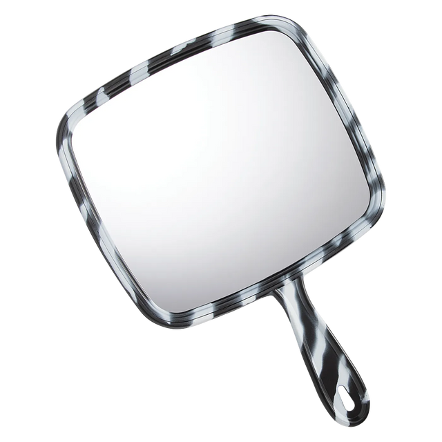 Main image of the zebra-print Soft 'N Style Jumbo Hand Mirror. 