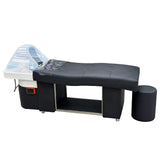 Profile view of the black SSW 1292 Japanese Head Spa Massage Bed. 