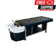 Main image of the black SSW 611-1D Fresh Water Japanese Head Spa Massage Bed