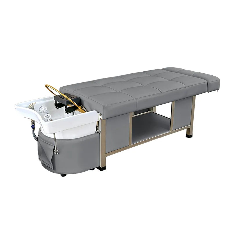 Main image of the gray SSW 611-1D Fresh Water Japanese Head Spa Massage Bed