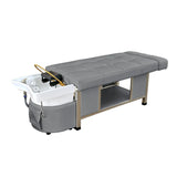 Main image of the gray SSW 611-1D Fresh Water Japanese Head Spa Massage Bed