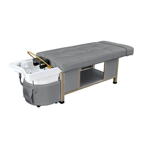 Main image of the gray SSW 611-1D Fresh Water Japanese Head Spa Massage Bed