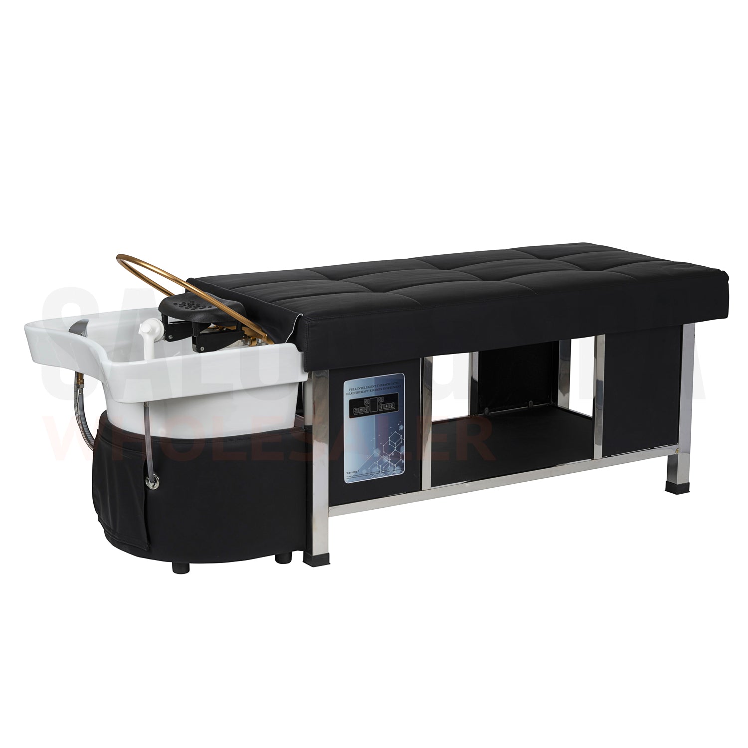 Main image of the black SSW 611-1NM Japanese Head Spa Massage Bed. 